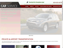 Tablet Screenshot of gogreenairportshuttle.com